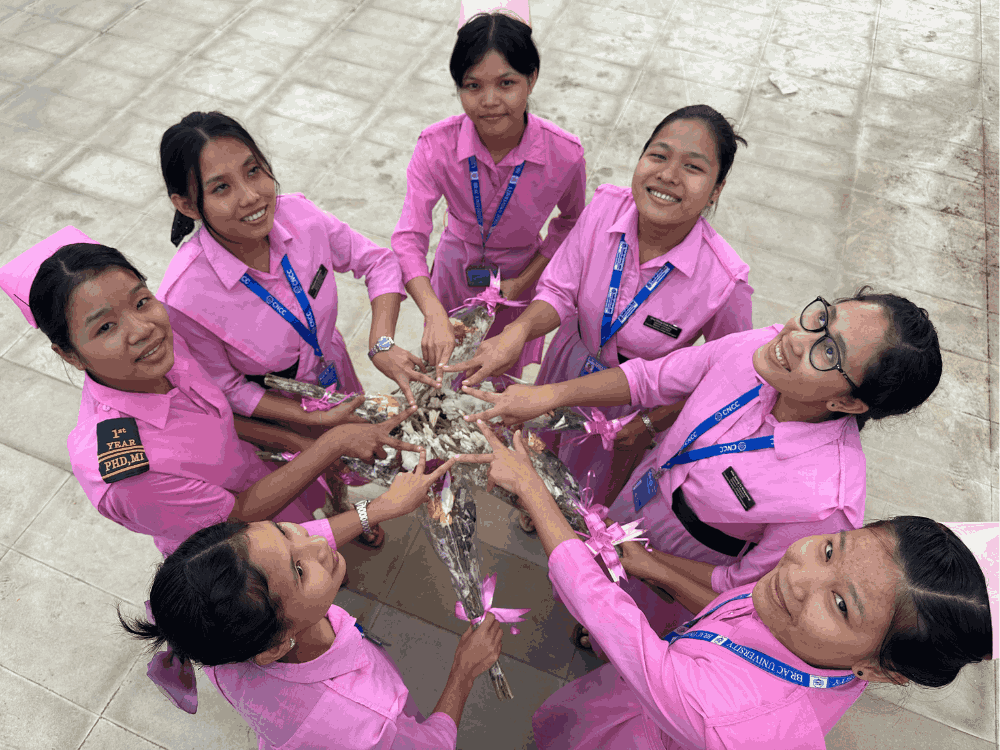 Midwifery students from marginalized communities