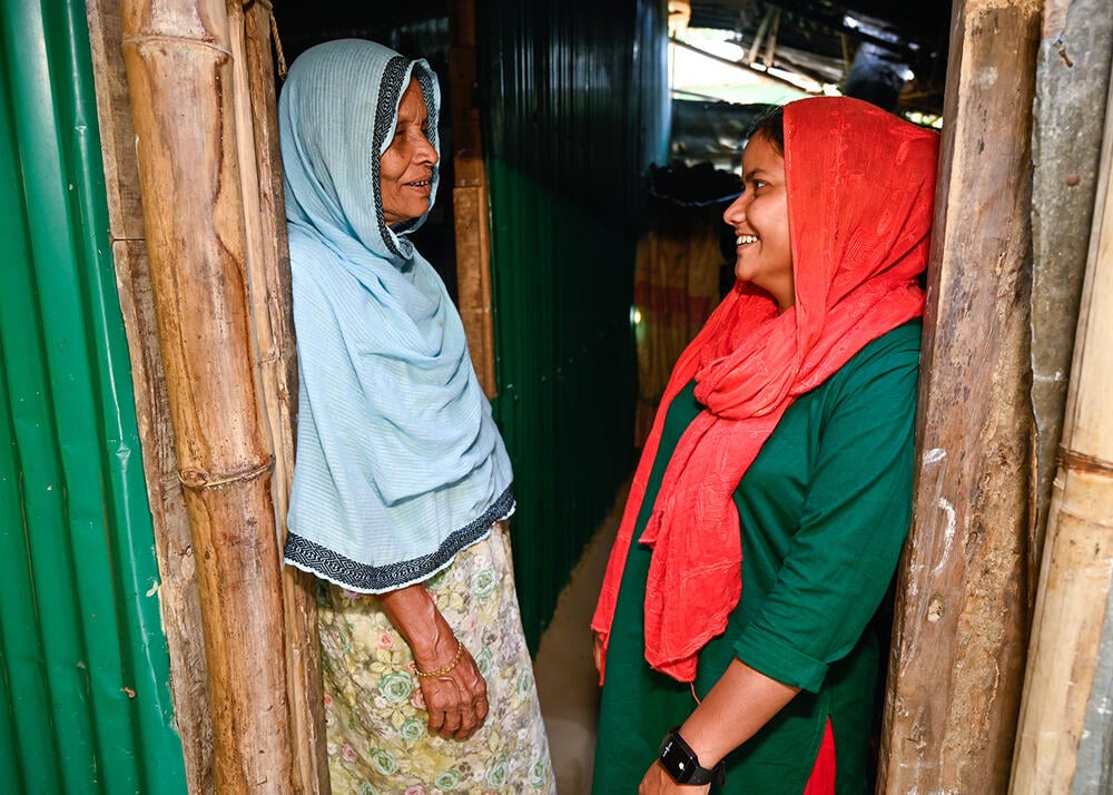 Asma takes immense pride in being able to support her elderly mother and her extended family.