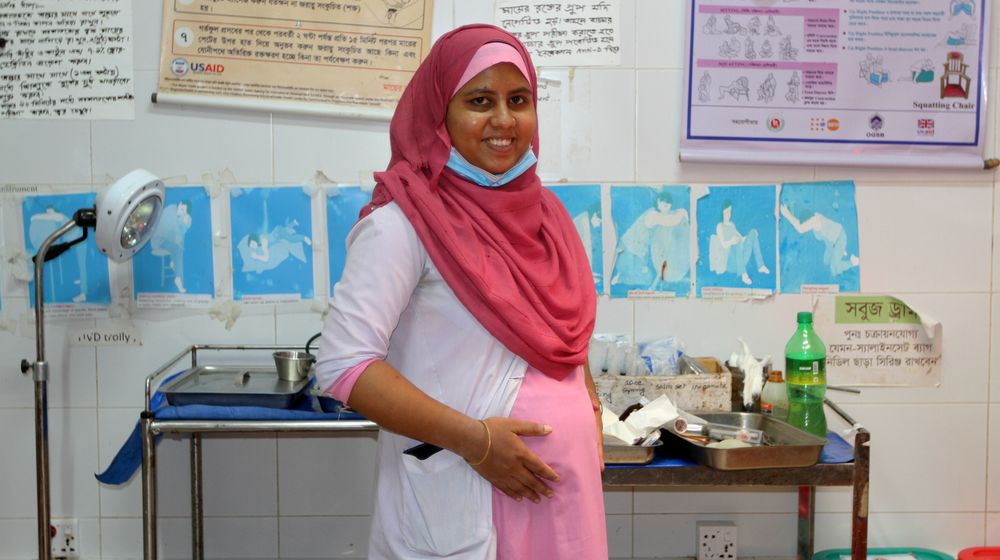 Hazera Akther did not let her pregnancy stop her from performing her duty amidst the crisis