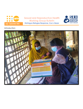 Sexual and Reproductive Health Working Group Bulletin. This bulletin is based on data reported by the SRH Working Group partners