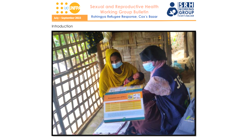 Sexual and Reproductive Health Working Group Bulletin. This bulletin is based on data reported by the SRH Working Group partners