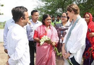 The delegation visited different UN projects aimed at tackling gender inequalities