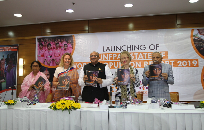 UNFPA Bangladesh officially launched the State of World Population 2019 report in Dhaka on Wednesday, April 17 