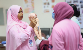 Roksana, the Midwife Supervisor is conducting a training on Breech Birth