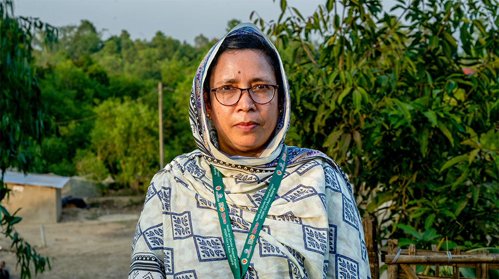 Meherun, caseworker at Rashidnagar Union Health and Family Welfare Centre in Ramu, Cox’s Bazar.