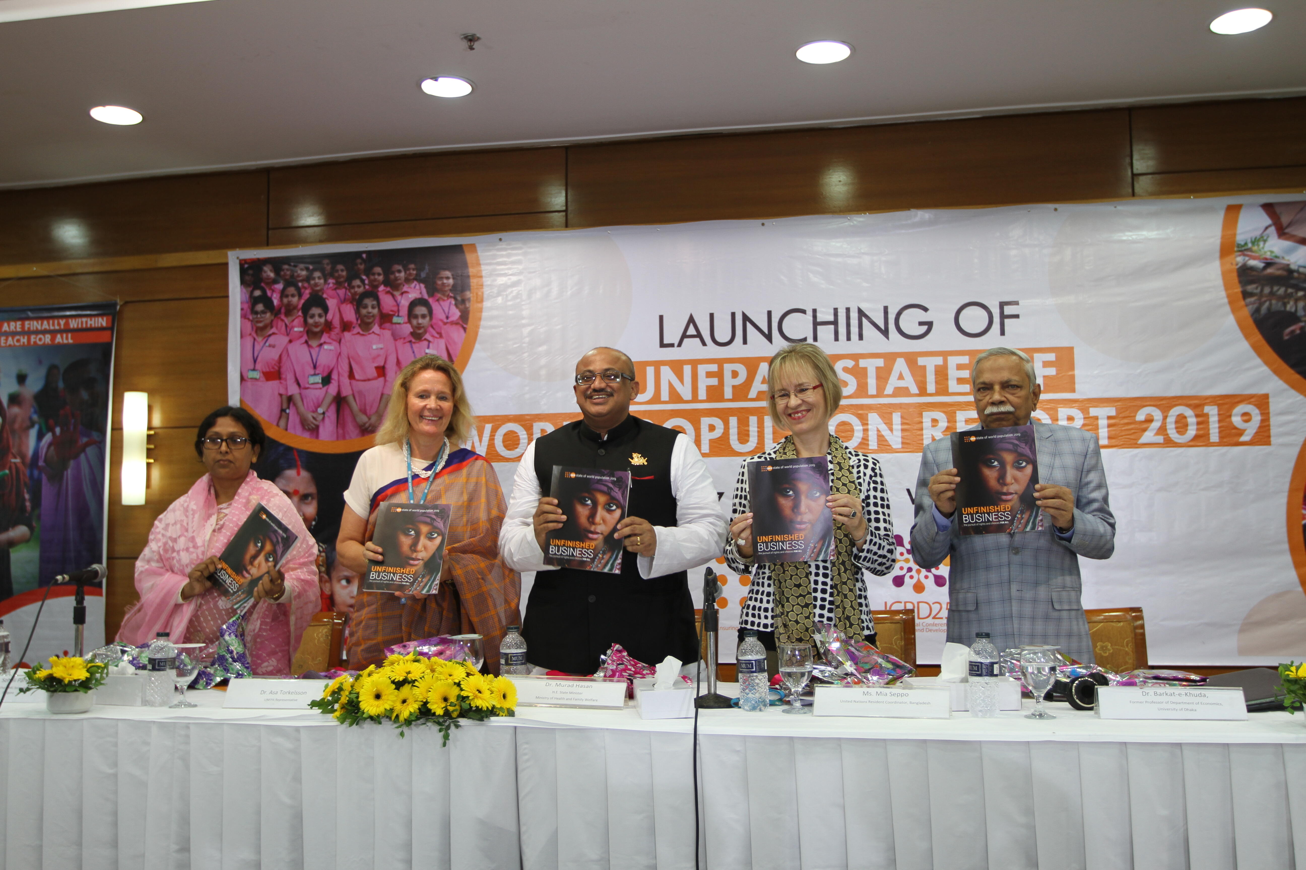 UNFPA Bangladesh officially launched the State of World Population 2019 report in Dhaka on Wednesday, April 17 