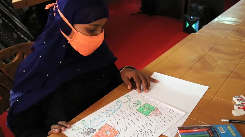 Engaging Rohingya girls in climate action through art