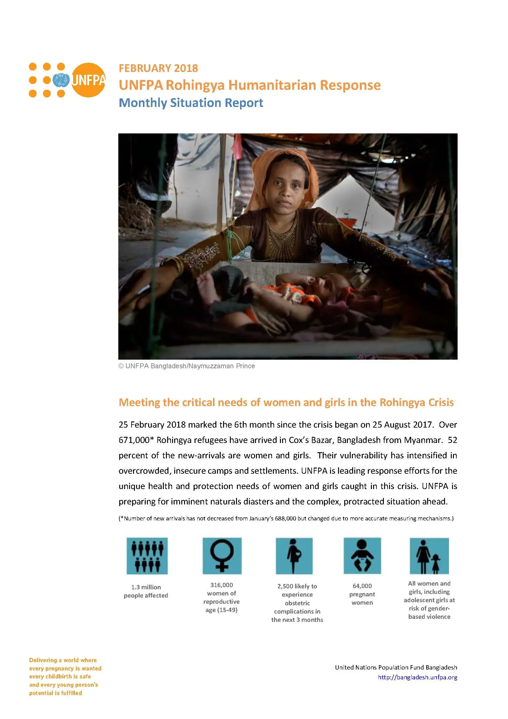 UNFPA Situation Report: Rohingya Refugee Response February 2018