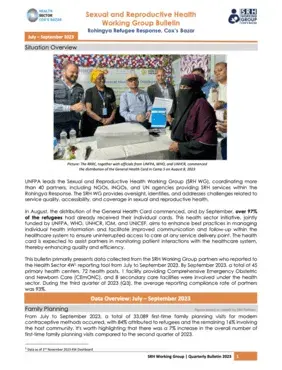 Quarterly Sexual and Reproductive Health Working Group Bulletin Rohingya Refugee Response, Cox’s Bazar, July – September 2023