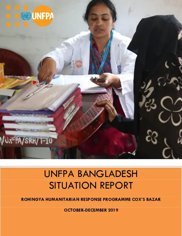 Situation Report - Humanitarian Response Cox's Bazar (Oct-Dec 2019)