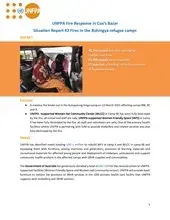 Second Situation Report on Fires in the Rohingya refugee camps